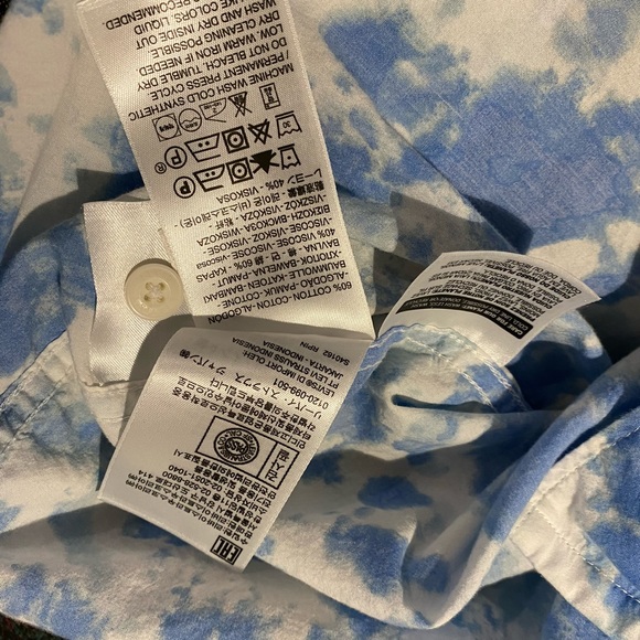 🤡BOGO🤡 LEVI’S Red Tab Tie-Dye Beach Button Up - Mens L Relaxed, Short Sleeve - Picture 7 of 7